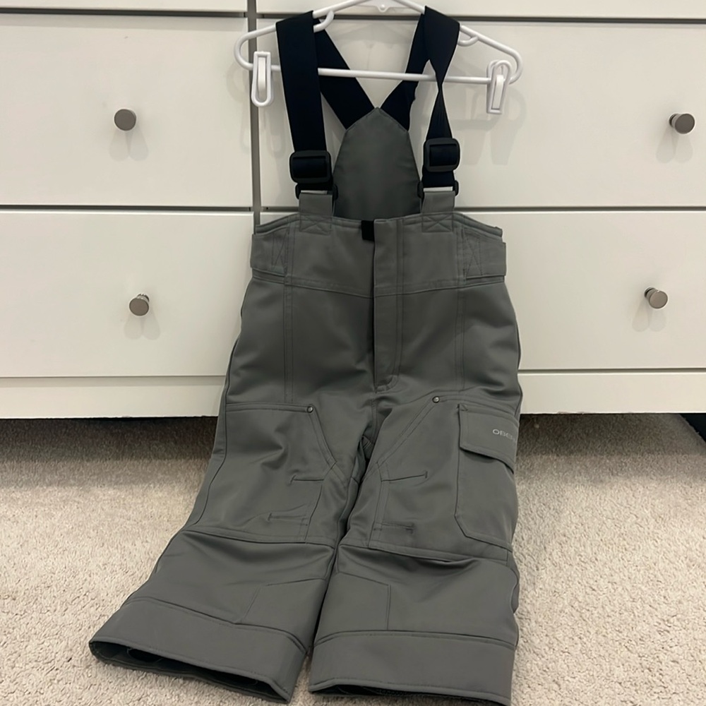 Obermeyer ski bib grey size 2 perfect condition